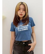 バックオープンクロップドTシャツ
