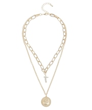 PEARL CROSS MOTIF ネックレス
