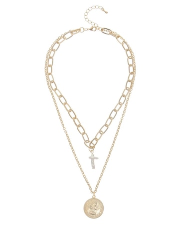 PEARL CROSS MOTIF ネックレス