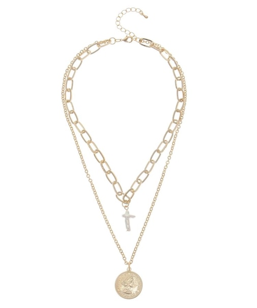 PEARL CROSS MOTIF ネックレス