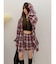 オーバーサイズフードチェックシャツ【セットアップ着用可能】