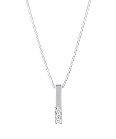 ダイヤモンドバーネックレス( WG)