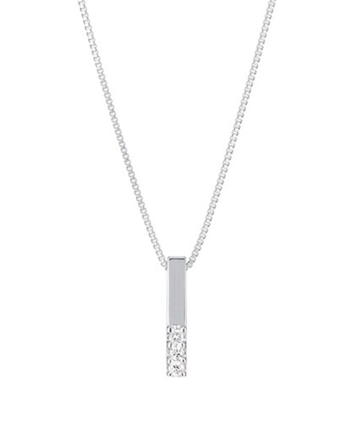 ダイヤモンドバーネックレス( WG)