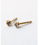 [ セカンドピアス] WEB限定　K18ブラックダイヤモンドミルワクピアス0. 04ct