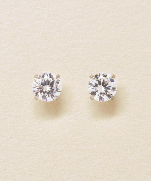 [ セカンドピアス] Ptキュービックピアス( 大)