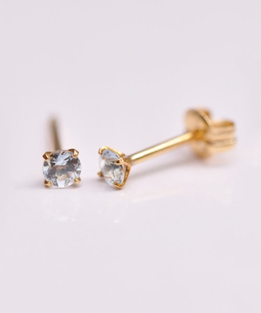 [ セカンドピアス] K18アクアマリンピアス