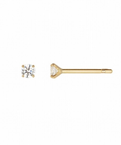 [ セカンドピアス] K18キュービックピアス(小)
