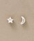 [ セカンドピアス] Pt月星ピアス