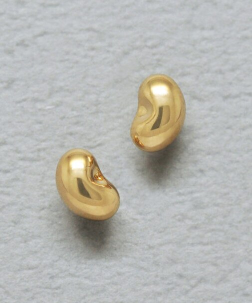 [ セカンドピアス] K18ビーンズピアス