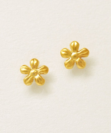 [ セカンドピアス] K18フラワーピアス