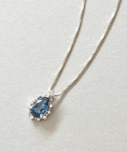 ロンドンブルートパーズしずくネックレス( WG)