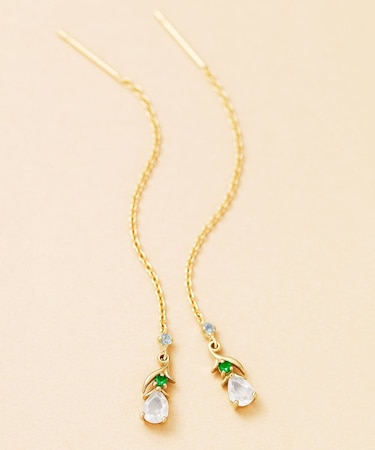 [ 誕生花ジュエリー] 1月スノードロップピアス