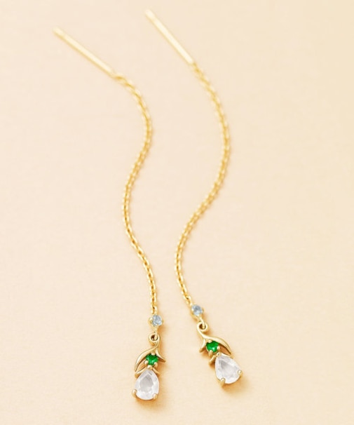 [ 誕生花ジュエリー] 1月スノードロップピアス