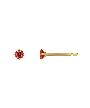 [ セカンドピアス] K18オレンジサファイヤピアス（YG)