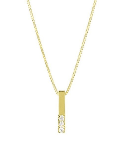 ダイヤモンドバーネックレス( YG)