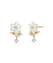 【誕生花ジュエリー】11月ブバリアピアス（ YG)