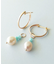 【 Palette】K18K10タンスイパールチャームセットピアス］( YG)