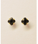 [ セカンドピアス] K18リリィカットオニキスピアス（ YG)