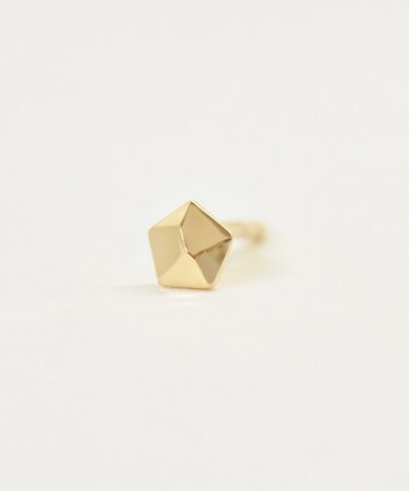 [ セカンドピアス] K18五角形ハーフピアス