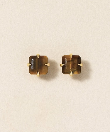 [ セカンドピアス] K18タイガーアイピアス
