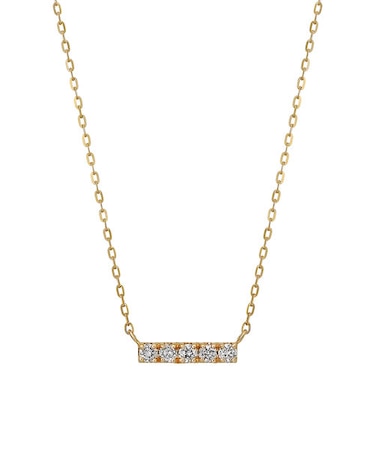 K10ダイヤモンド 5ストーンネックレス( YG)