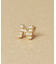 K18/10ダイヤモンド　ハーフピアス　イニシャル『N』( YG)