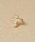 K18/10ダイヤモンド　ハーフピアス　クロス( YG)