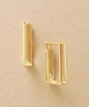 K10ロングスクエアーブリッジピアス( YG）