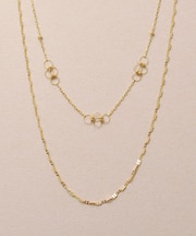 K10 フローレットダブルチョーカーネックレス　（ YG）