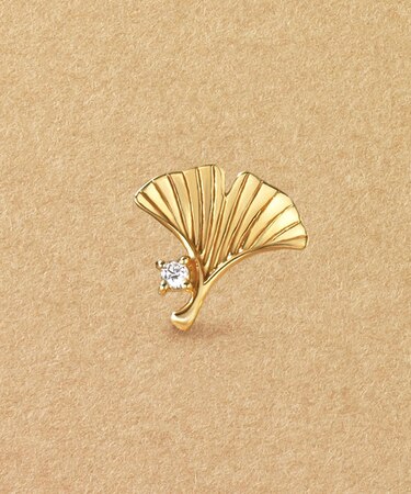 【 Solo Pierce】K18・K10 イチョウ ハーフピアス
