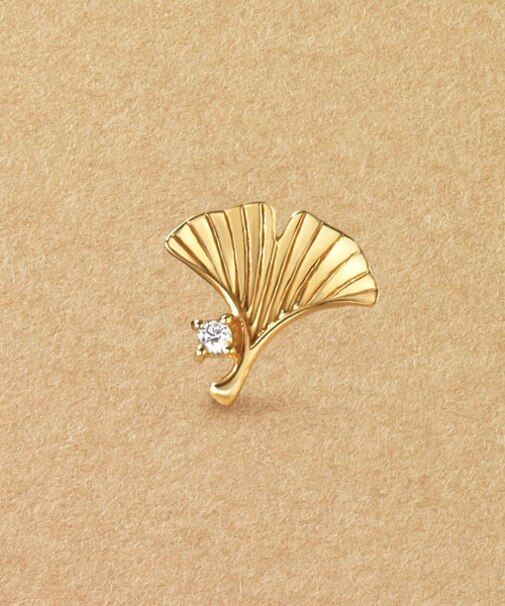 【 Solo Pierce】K18・K10 イチョウ ハーフピアス