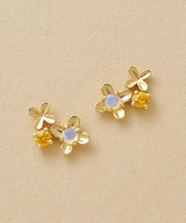 [ 誕生花ジュエリー]10月キンモクセイピアス