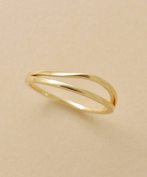 K10　アーチウェーブ2連リング　( K10)