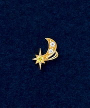 【 Solo Pierce】K18・K10　流れ星 ワンポイントハーフピアス