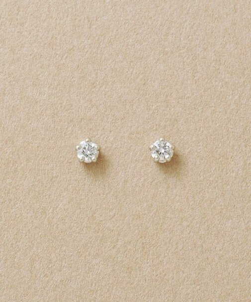 [ セカンドピアス]Ｐｔダイヤモンドピアス0.06cｔ