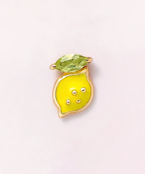 【 Solo　Pierce】K18・K10　レモンハーフピアス