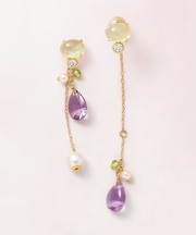 K18・K10 3WAY パールキャッチピアス