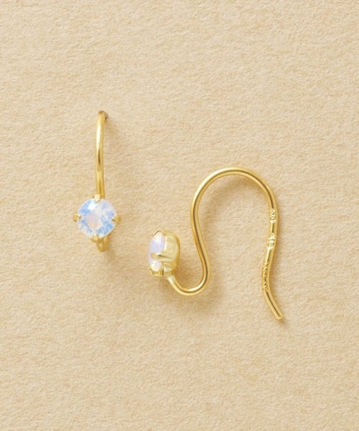 【 Palette】K18・K10　ガラスオパールピアスベース（ YG)