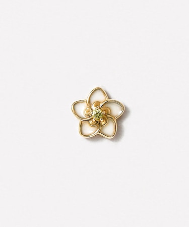 【 Solo Pierce】K18・K10 プルメリアハーフピアス