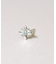 【 Solo Pierce】[ セカンドピアス] Ptアイスブルーダイヤモンド フラワーハーフピアス