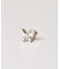 【 Solo Pierce】[ セカンドピアス] Ptアイスブルーダイヤモンド チョウハーフピアス