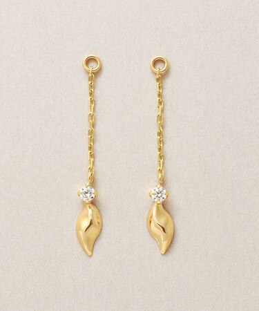 【 Palette】K10 リーフチャーム(YG)