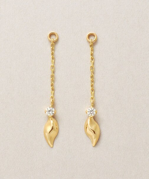 【 Palette】K10 リーフチャーム(YG)