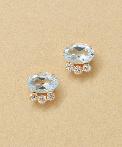 K18YG クレール トライアングルカット ピアス｜エテの通販｜&mall