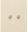 [ セカンドピアス]Ptアイスブルーダイヤモンド　ハートピアス