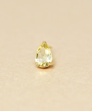 【 Solo Pierce】【 推しカラー】K18・K10 レモンクォーツ しずくハーフピアス