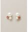 K18・K10 タンスイパール&トルマリンピアス ( YG)