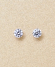 [ セカンドピアス] Ptラベンダーキュービックジルコニアピアス