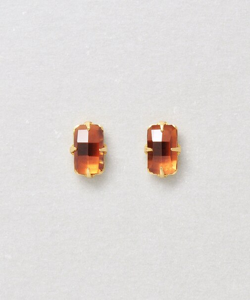 [ セカンドピアス] K18ガーネットピアス