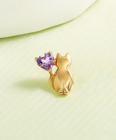 【 Solo Pierce】K18・K10 ネコハーフピアス